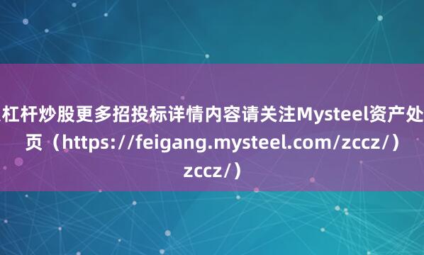 十大杠杆炒股更多招投标详情内容请关注Mysteel资产处置网页（https://feigang.mysteel.com/zccz/）